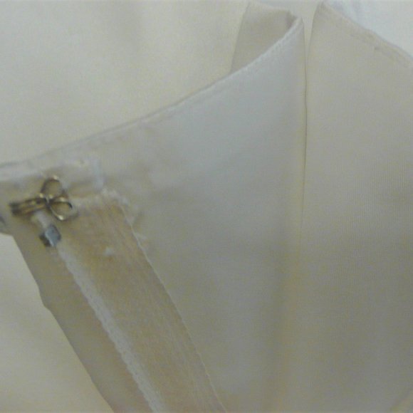 Bella Barmals Wedding Column Dress White Strapless Size 8 Bride - Picture 9 of 12